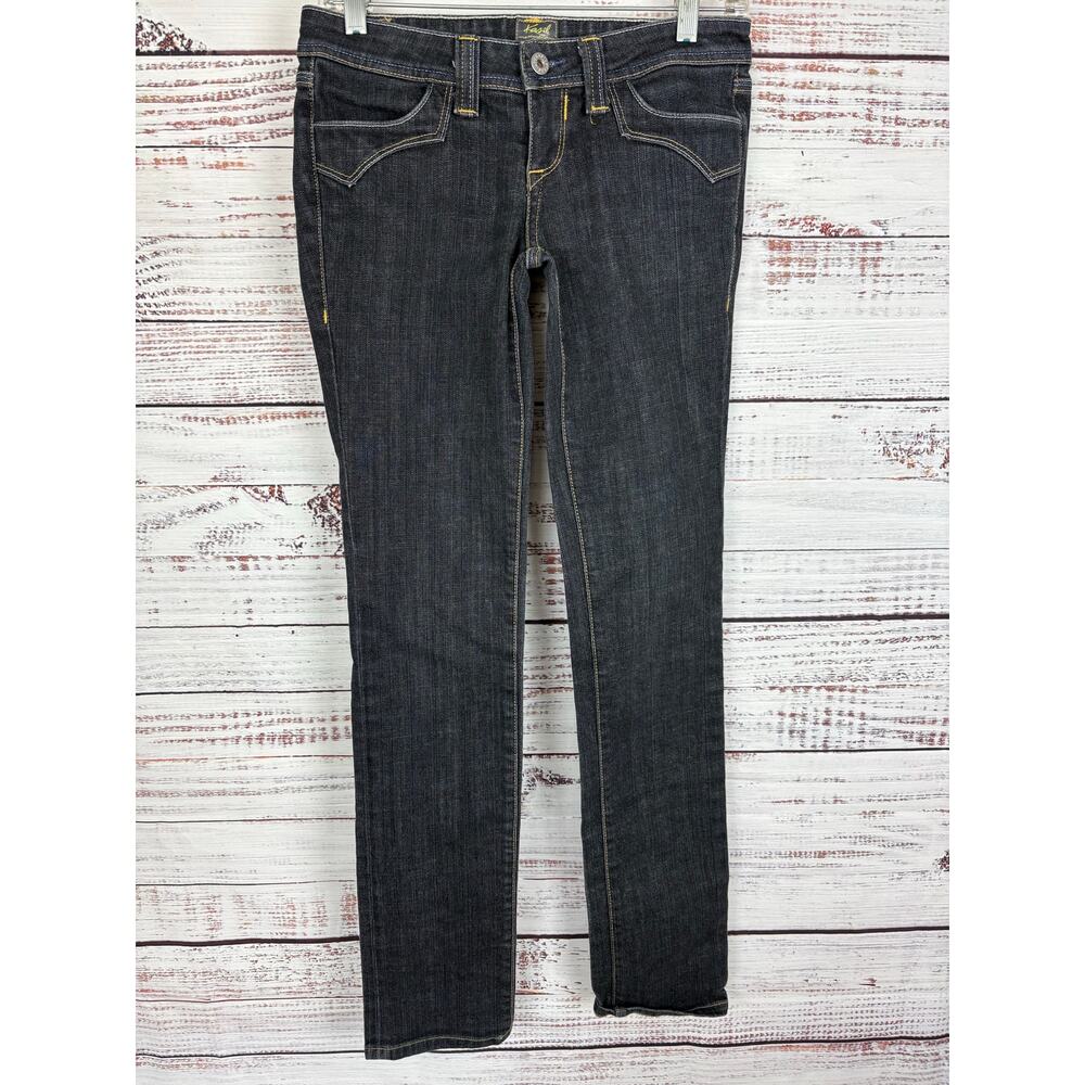 Womens Kasil Dark Wash Blue Denim Jeans Skinny Stretch Casual Low Rise 26 X 32
